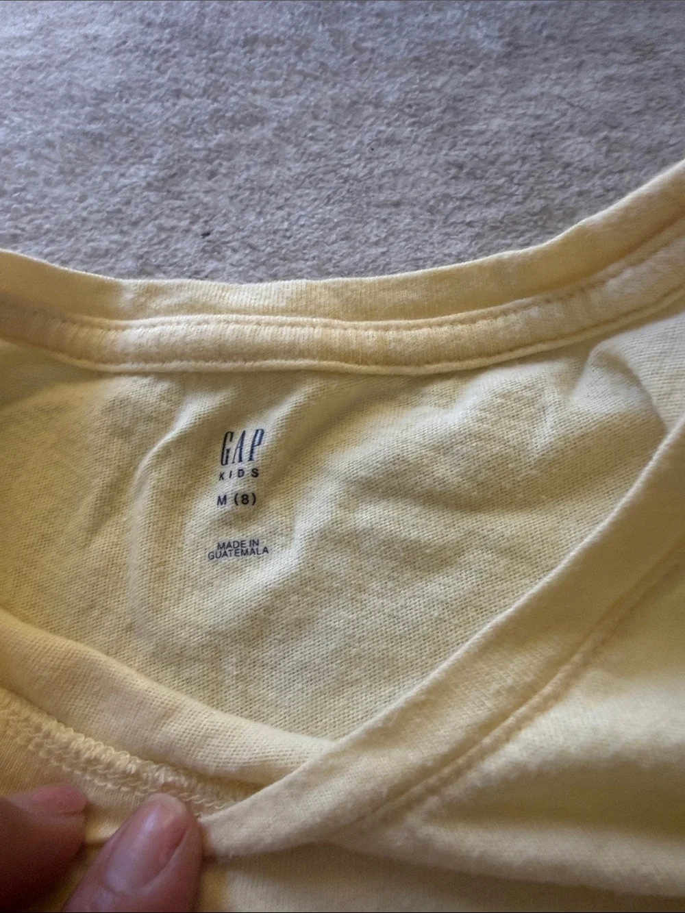 GAP Yellow Short Sleeve Tee with Pastel Macaron Graphics